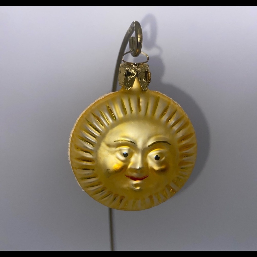 Christborn Blown Glass Sun Ornament Germany Sunny Sol Sunshine Christmas Tree - Picture 6 of 8